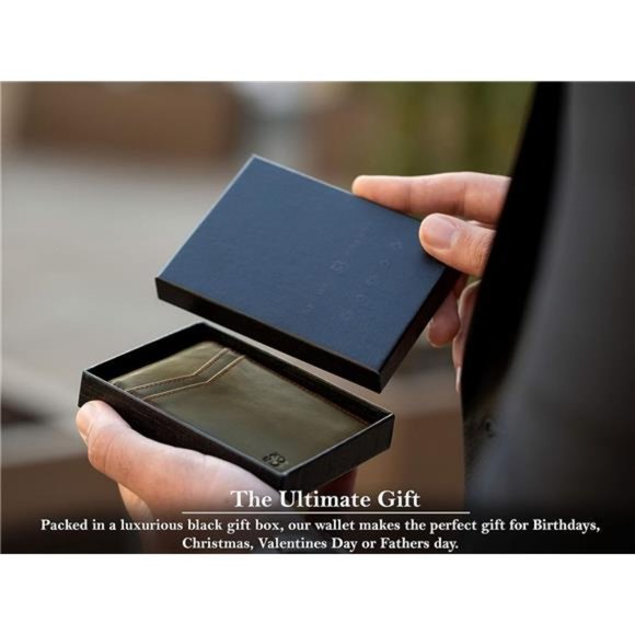 Wallets Slim Front Pocket RFID Blocking Card Holder Minimalist Mini Bifold - Picture 6 of 6